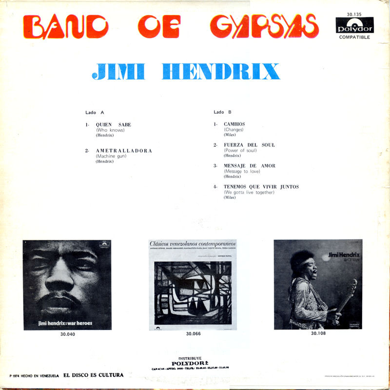 Discographie : Rééditions & Compilations - Page 5 BandOfGypsys-Polydor30135VenezuelaBack