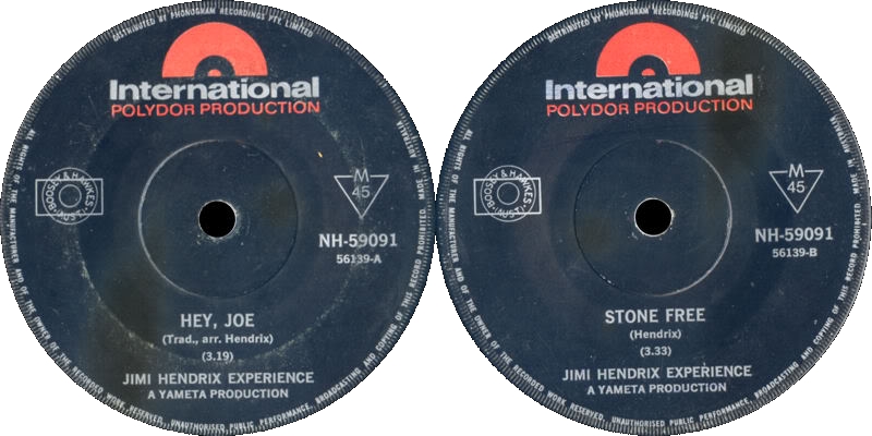 Discographie : 45 Tours : SP, EP, Maxi 45 tours - Page 3 1966%20Polydor%20InternationalNH-59091-HeyJoe-StoneFree
