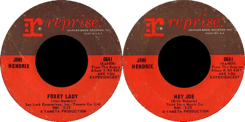 Discographie : 45 Tours : SP, EP, Maxi 45 tours - Page 9 1967%20Reprise%200641-FoxeyLady-HeyJoe