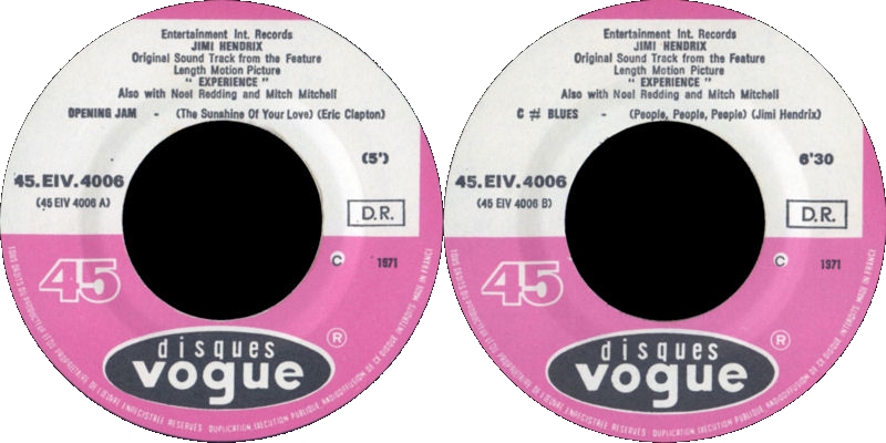 Discographie : 45 Tours : SP, EP, Maxi 45 tours - Page 9 1971%20Vogue%20EIV4006-OpeningJam-CBluesLabel
