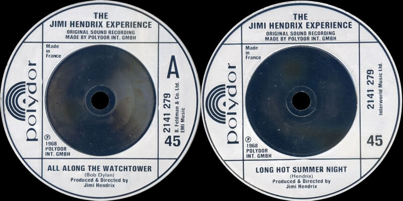 Discographie : 45 Tours : SP, EP, Maxi 45 tours - Page 3 1980%20Polydor%202141279-AllAlongTheWatchtower-LongHotSummerNight