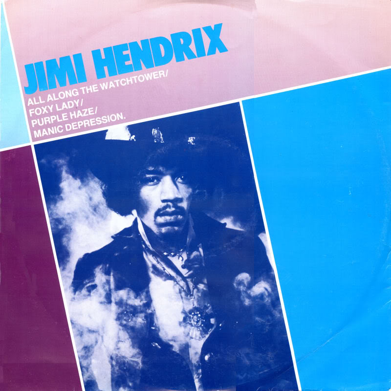 Discographie : 45 Tours : SP, EP, Maxi 45 tours - Page 6 1982%20Polydor%20POSPX401-AllAlongTheWatchtower-FoxyLady-PurpleHaze-ManicDepressionFront