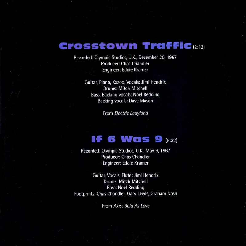 Discographie : 45 Tours : SP, EP, Maxi 45 tours - Page 2 1998%20Experience%20Hendrix%20RTH-1007-CrosstownTraffic-If6Was9Back