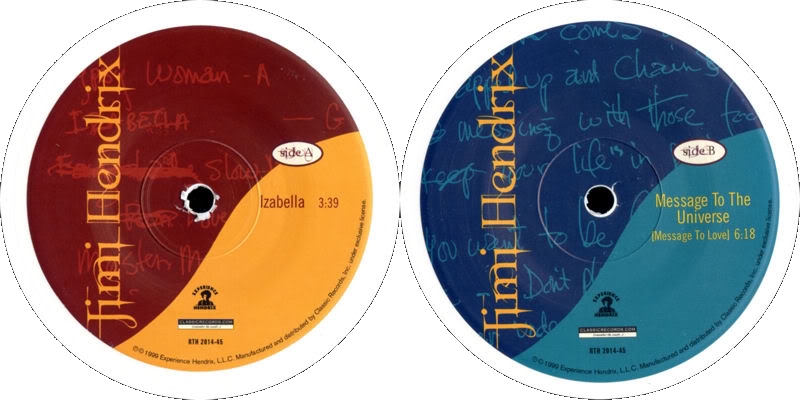 Discographie : 45 Tours : SP, EP, Maxi 45 tours - Page 2 2004%20Experience%20Hendrix%20RTH-2014-45%20IzabellaMessage%20To%20The%20UniverseLabel