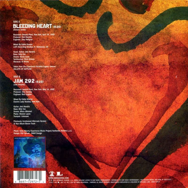 Discographie : 45 Tours : SP, EP, Maxi 45 tours 2010%20Sony%20SP%2088697%2072972-7Back