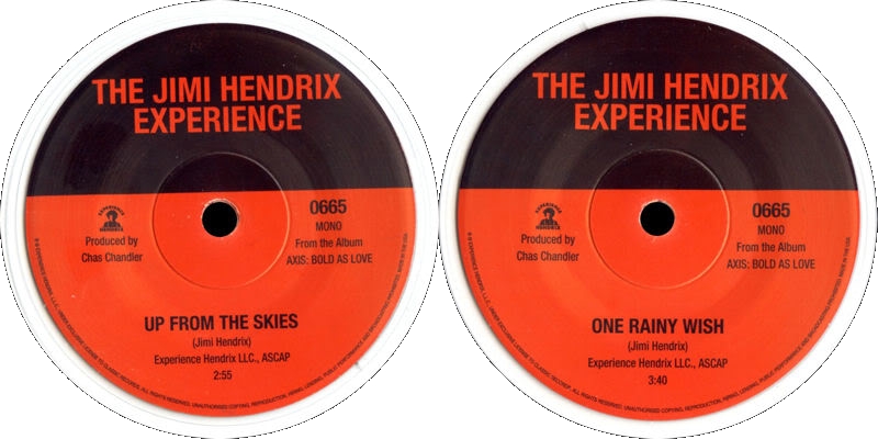 Discographie : 45 Tours : SP, EP, Maxi 45 tours - Page 2 2015%20Experience%20Hendrix%200665UpFromTheSkies-OneRainyWishLabel